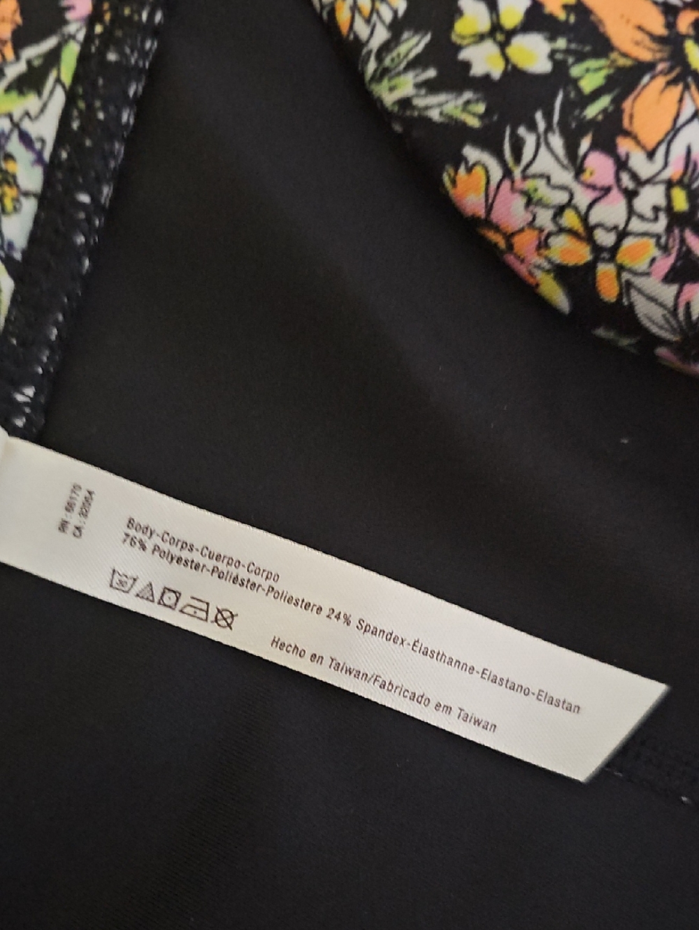 NWOT Free People Movement Leggings Eden Floral Large Drawstring Neon Pockets - Picture 8 of 12
